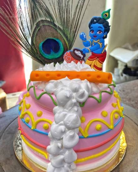 Krishna Janmashtami Theme Cake