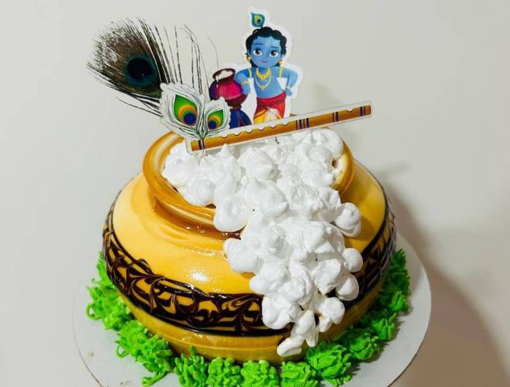 Krishna Janmashtami Theme Cake