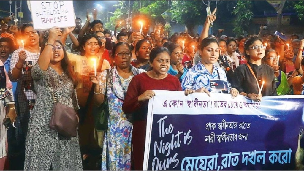 Reclaim the night womens in kolkat took out these night marches