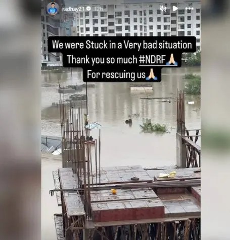 Radha Yadav Stuck in Gujarat Floods shared Instagram Story