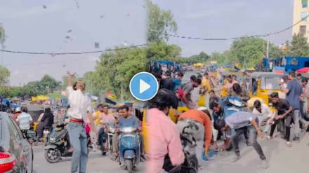 viral video shows Man Throws Money On Street