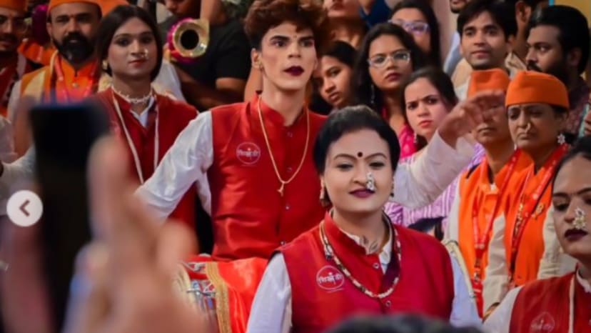 The 25-member Shikhandi, Maharashtra’s first transgender Dhol Tasha Pathak made debut with the Shrimant Bhausaheb Rangari Ganesh Mandal in Pune on Saturday.