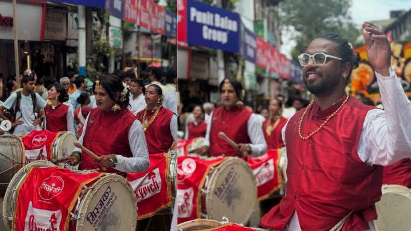 The 25-member Shikhandi, Maharashtra’s first transgender Dhol Tasha Pathak made debut with the Shrimant Bhausaheb Rangari Ganesh Mandal in Pune on Saturday.