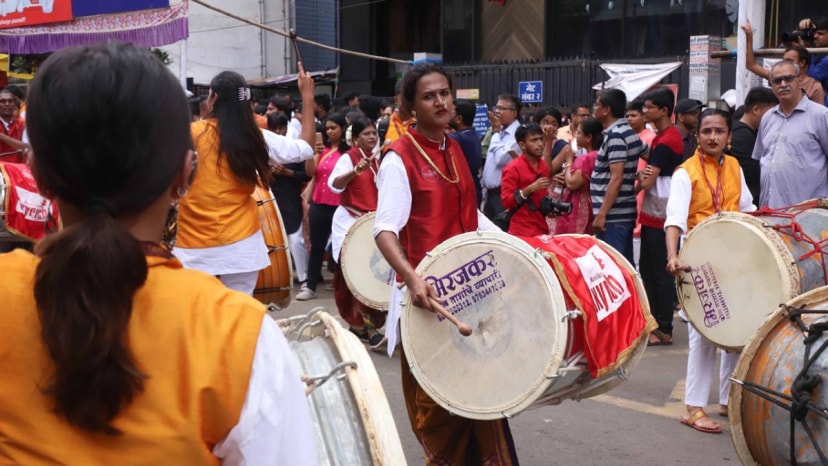 The 25-member Shikhandi, Maharashtra’s first transgender Dhol Tasha Pathak made debut with the Shrimant Bhausaheb Rangari Ganesh Mandal in Pune on Saturday.