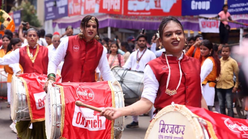 The 25-member Shikhandi, Maharashtra’s first transgender Dhol Tasha Pathak made debut with the Shrimant Bhausaheb Rangari Ganesh Mandal in Pune on Saturday.