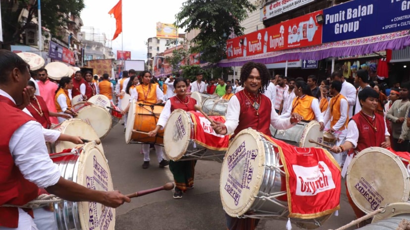 The 25-member Shikhandi, Maharashtra’s first transgender Dhol Tasha Pathak made debut with the Shrimant Bhausaheb Rangari Ganesh Mandal in Pune on Saturday.