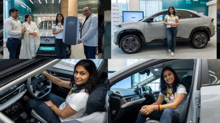 Tata ev Gifts Curvv.ev Electric SUV to Manu Bhaker