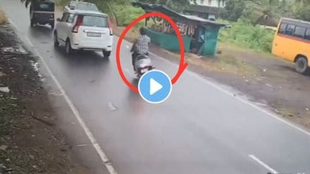 Shocking Biker Accident: Overtaking Car at High Speed Leads to Tragedy