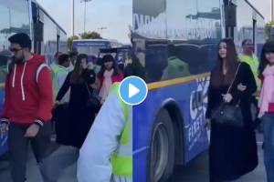 Abhishek Bachchan, Aishwarya Rai Bachchan together with Aaradhya Bachchan at Dubai airport goes viral amid divorce rumours netizens says old video