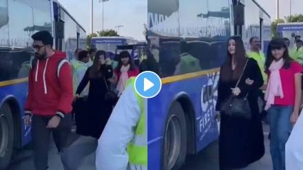 Abhishek Bachchan, Aishwarya Rai Bachchan together with Aaradhya Bachchan at Dubai airport goes viral amid divorce rumours netizens says old video