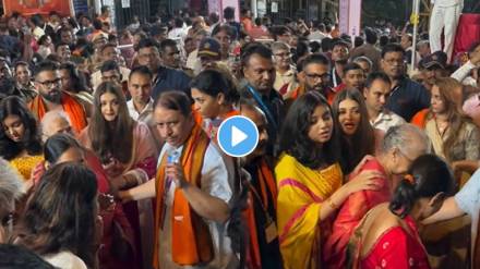 Aishwarya Rai Bachchan Visits GSB Ganpati Pandal With Daughter Aaradhya And Mom Brindya