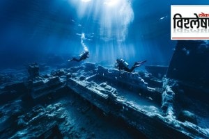 Ancient submerged bridge in Mallorca