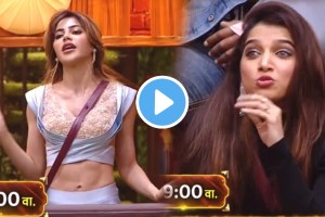 Bigg Boss Marathi Season 5 Nikki Tamboli and Janhvi Killekar fight in front of journalits