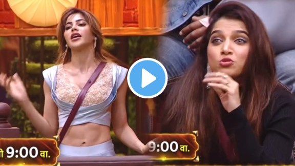 Bigg Boss Marathi Season 5 Nikki Tamboli and Janhvi Killekar fight in front of journalits