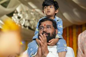 Eknath Shinde with Grand Son Rudransh