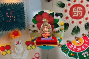 Five Rangoli Designs For Ganpati Bappa