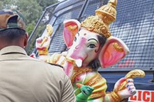 Ganesha Idol Arrested By Police Said Panchyajanya