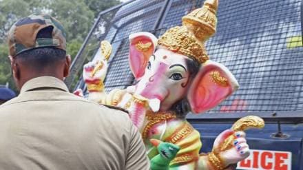 Ganesha Idol Arrested By Police Said Panchyajanya