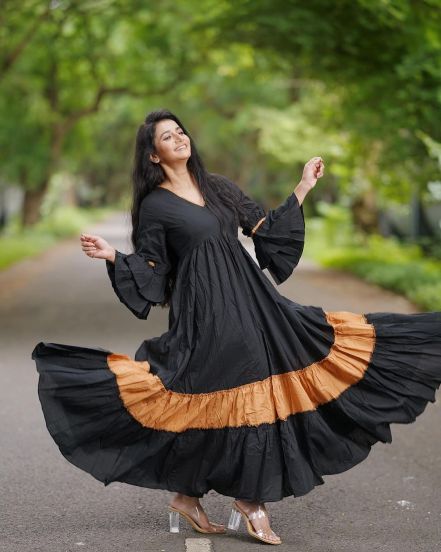 Jui Gadkari Black Long Gown