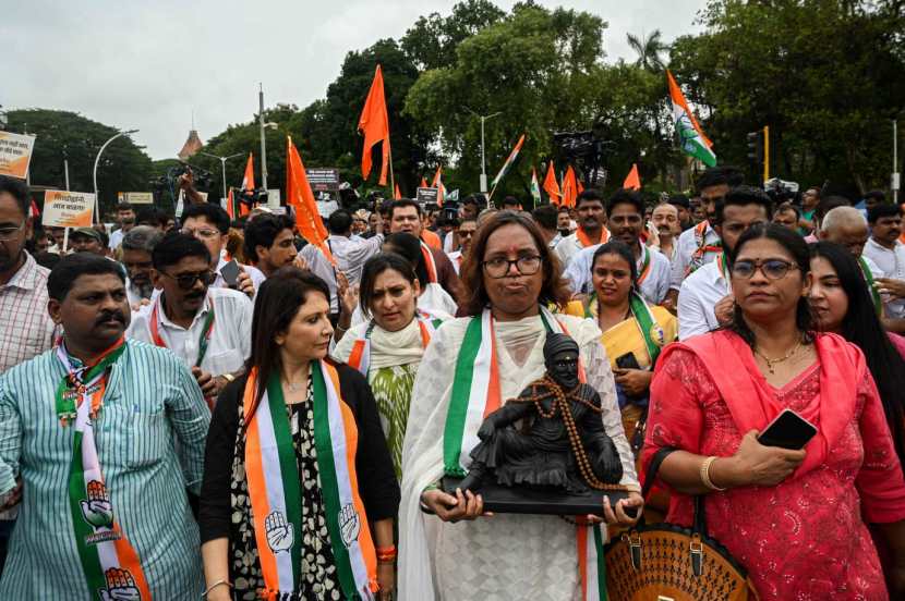 MVA Protest Against Mahayuti 