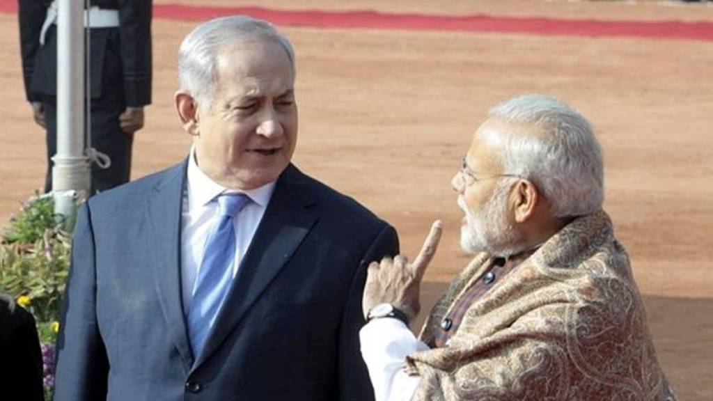 Prime Minister Narendra Modi with Israeli counterpart Benjamin Netanyahu