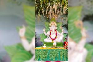 eco-friendly Ganeshotsav organized in educational area of ​​Savangi