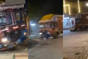 Indapur Truck Drunk and Drive