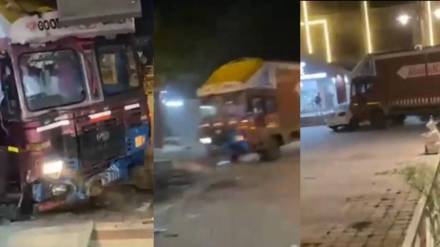 Indapur Truck Drunk and Drive