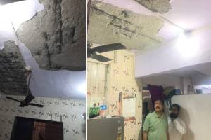 girl died, ceiling plaster collapsed , Mumbra,