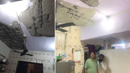 girl died, ceiling plaster collapsed , Mumbra,