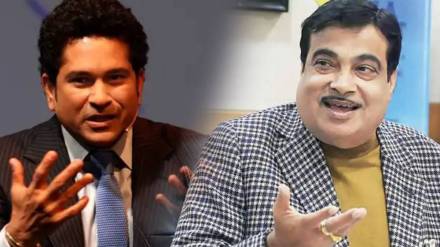 sachin tendulkar nitin gadkari