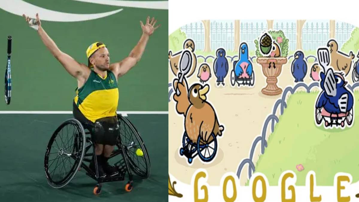 Google doodle today wheelchair tennis Paralympics 2024 Paralympics 2024