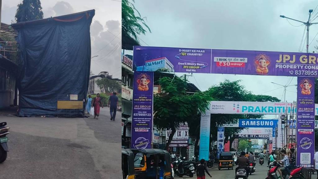 vasai ganesh mandal illegal hoardings