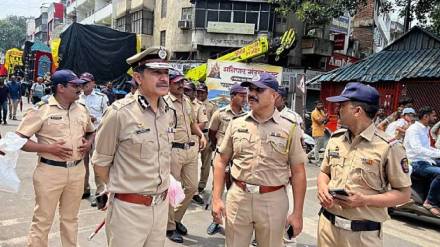 heavy security of 3200 policemen during ganpati visarajan in Pimpri and Chinchwad