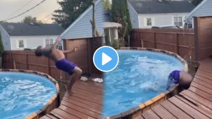 Stunt goes wrong viral video stunt in swimming pool boy fell badaly down