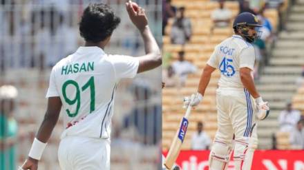 IND vs BAN 1st Test Mahmud Hasan no wicket celebration