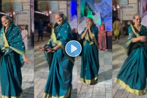 New video of grandmother dancing on a tractor in Ganesh Visarjan procession in Pune 72-year-old grandmother perform lavani dance Bugadi Majhi Sandli Ga Song