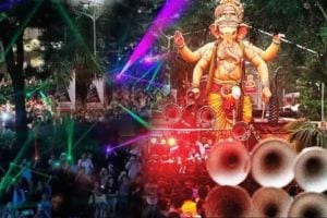 Noise and light pollution during Ganpati Visarjan procession of Pune