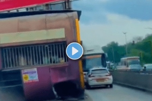 This PMPML bus driver has tried to teach a lesson to the reckless driver who was driving on the wrong side.