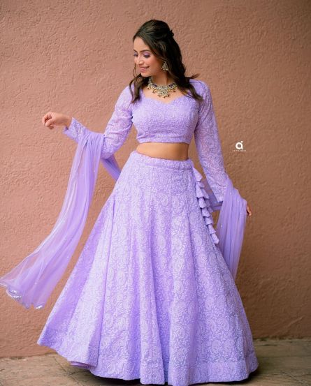 Sayali Deodhar Lavender Lehenga Look