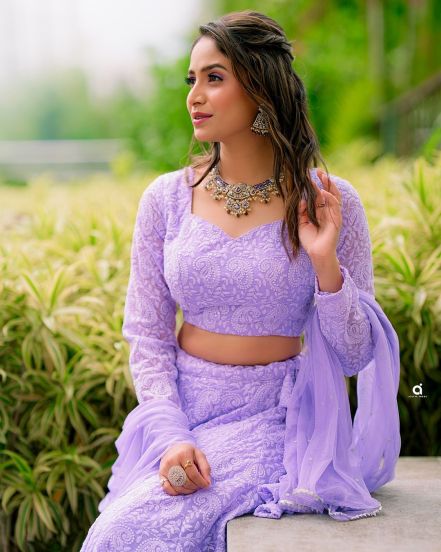 Sayali Deodhar Lavender Lehenga Look