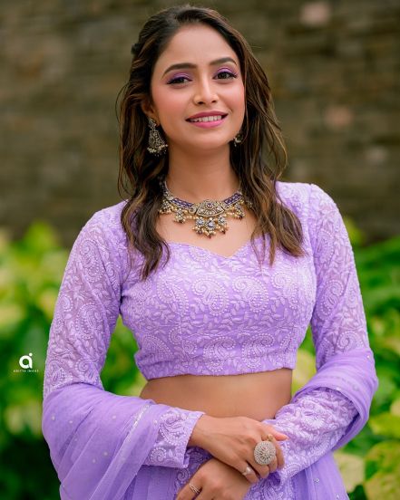 Sayali Deodhar Lavender Lehenga Look