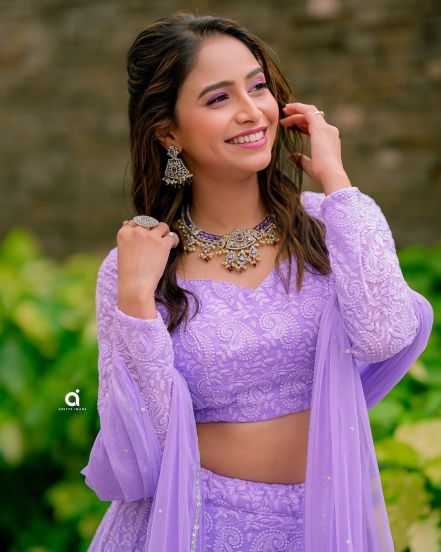 Sayali Deodhar Lavender Lehenga Look