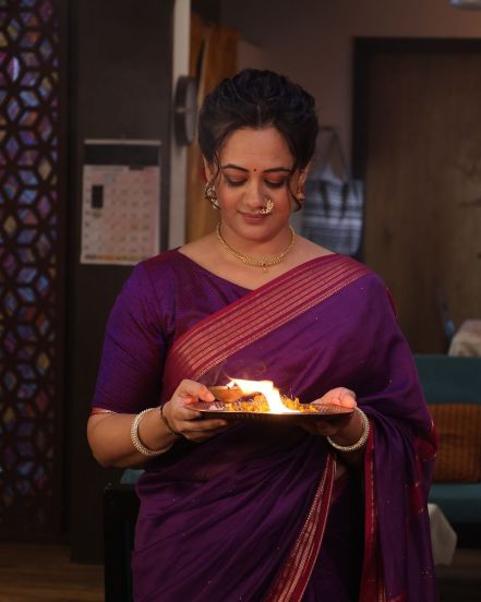 Spruha Joshi Saree Look