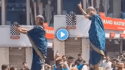 Tum To Dhokebaaz old lady dance on a tractor in Pune Ganesh Visrjan mirvnuk 2024 Video Viral