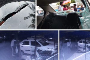 Vandalism of vehicles in Pimpri Chinchwad