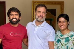 Vinesh Phogat and rahul gandhi