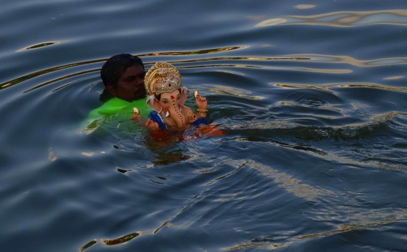 One and half day Ganpati immersion in Navi Mumbai 