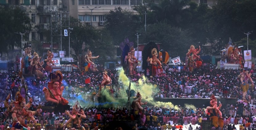 Ganesh Visarjan, ganesh visarjan girgaon chaupati, giragon chaupati ganesh visarjan photos 2024