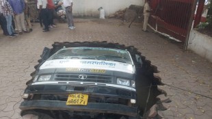 truck in hole Pune, City Post Office pune,